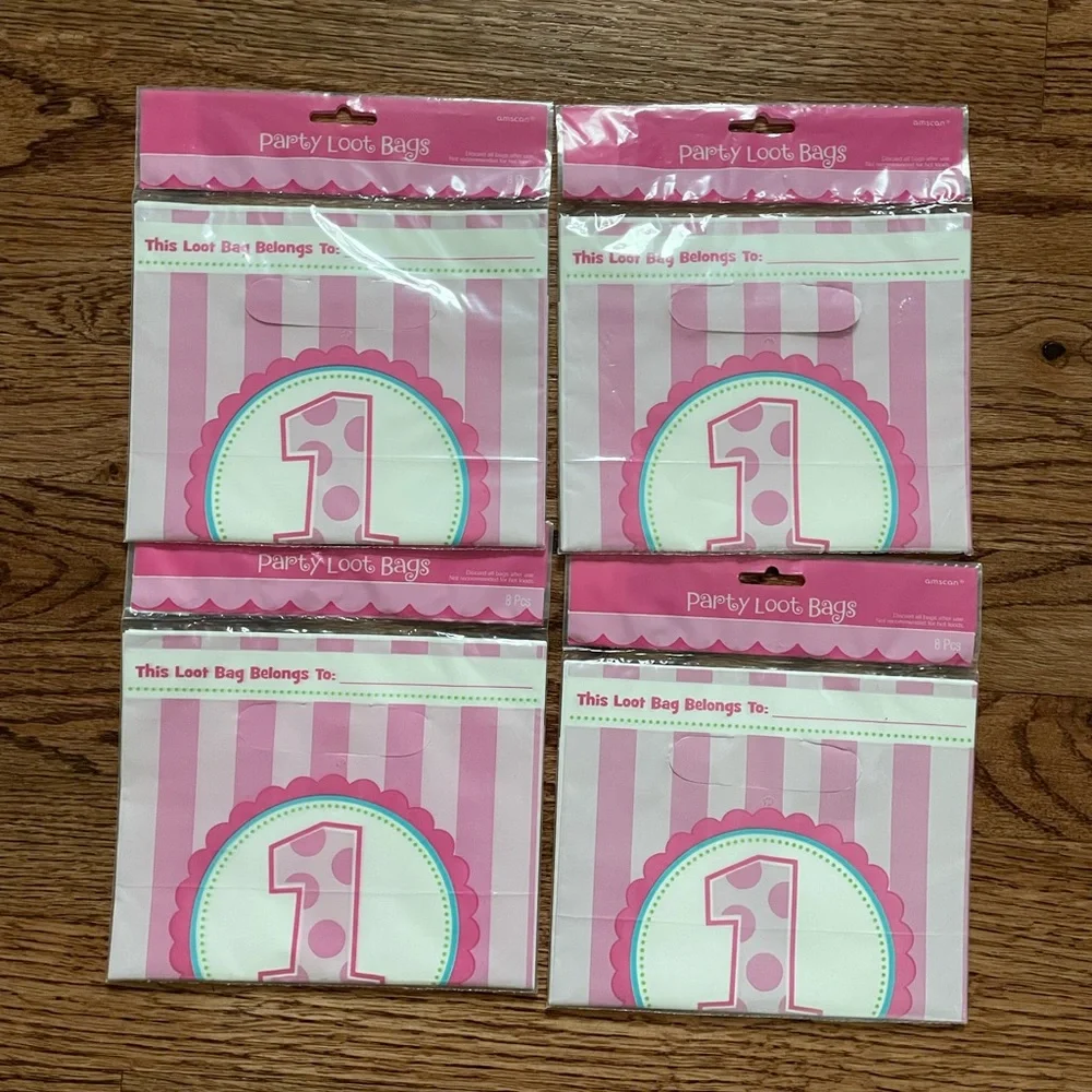 First Birthday Loot Bags for Girls